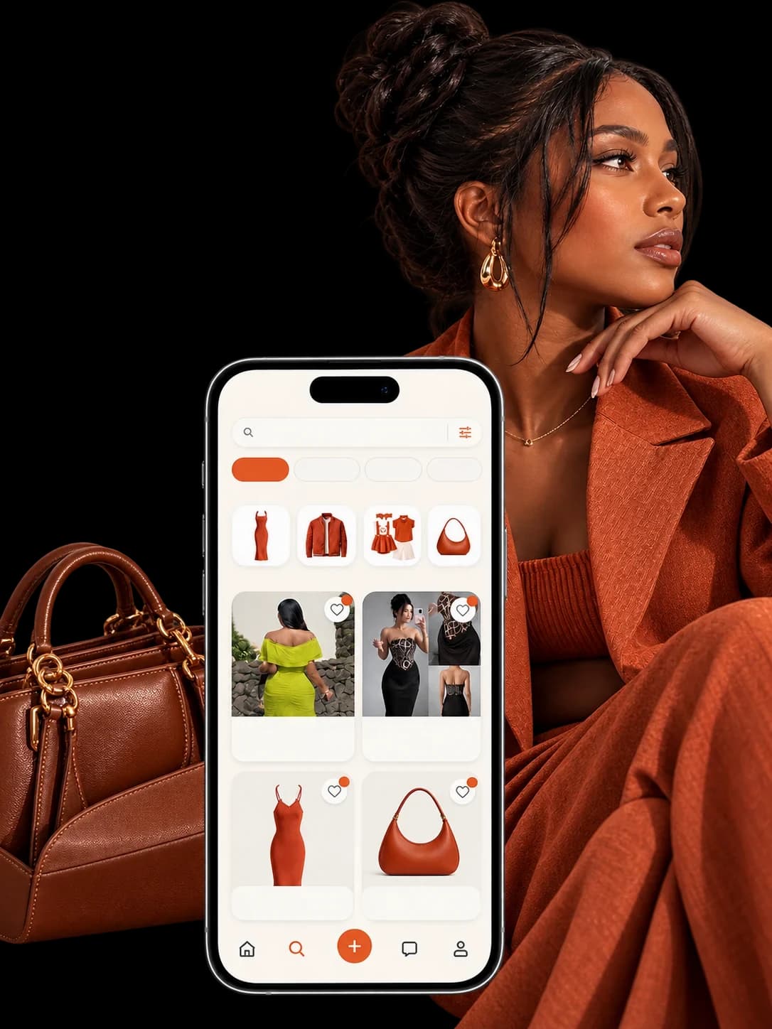 Trois écrans de l’application Sanifers : un direct de vente, le catalogue et la liste des boutiques en direct.